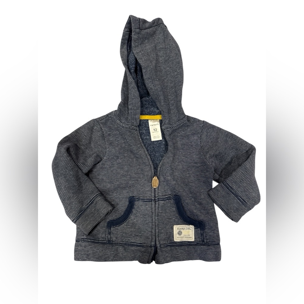 Carter's Navy & white‎  Striped Hoodie